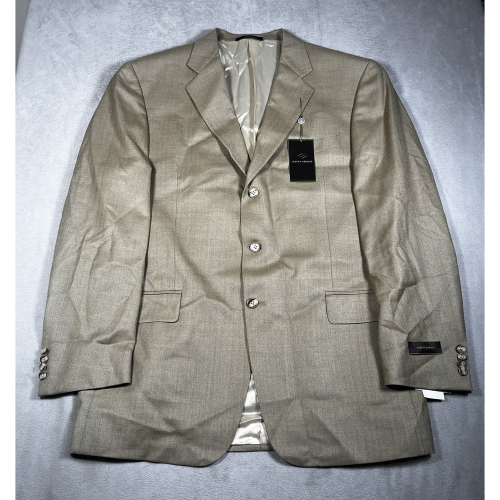 Vtg Joseph Abboud Nordstrom Blazer 44L Silk/Wool Herringbone Union/USA Made $545